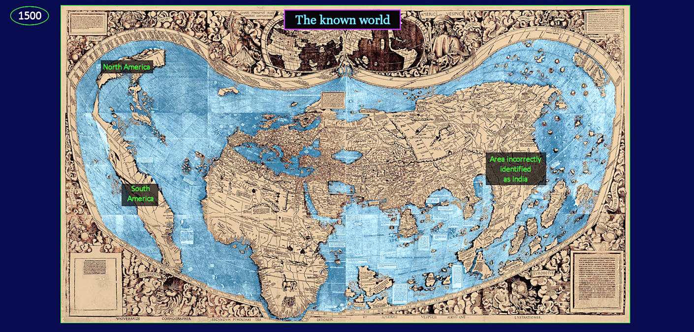 Medieval world map, 1500